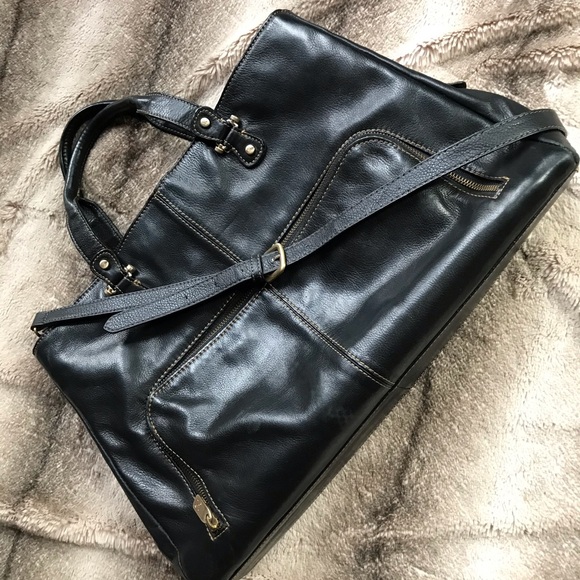 Liz Claiborne Vintage Leather Laptop Bag/Purse - Picture 1 of 7